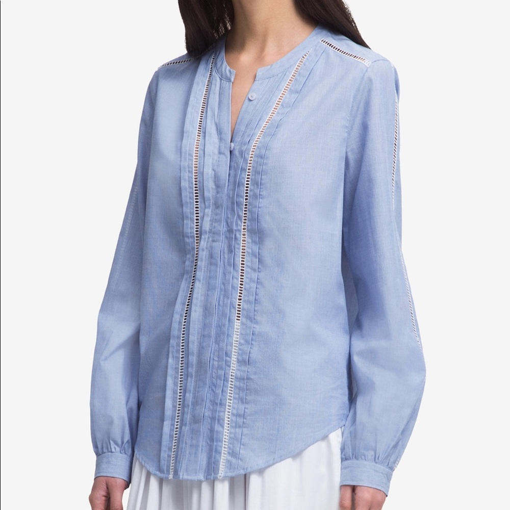 NEW!! DKNY Ladder-Trim Shirt